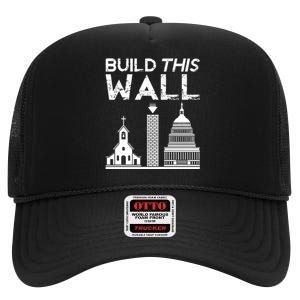 Build This Wall Separation Of Church And State Usa High Crown Mesh Back Trucker Hat