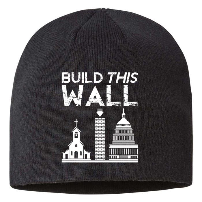 Build This Wall Separation Of Church And State Usa Sustainable Beanie