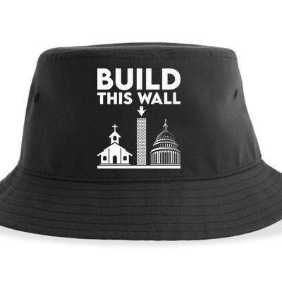 Build This Wall Separation Of Church And State Sustainable Bucket Hat