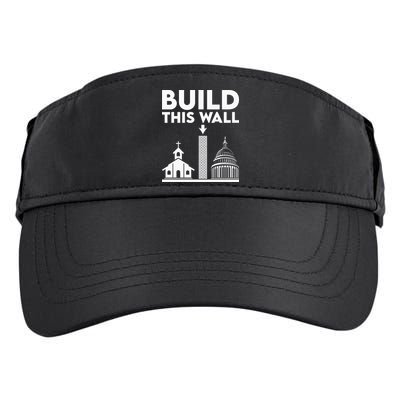 Build This Wall Separation Of Church And State Adult Drive Performance Visor