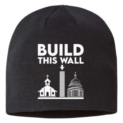 Build This Wall Separation Of Church And State Sustainable Beanie