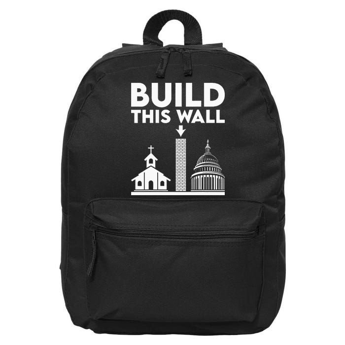 Build This Wall Separation Of Church And State 16 in Basic Backpack