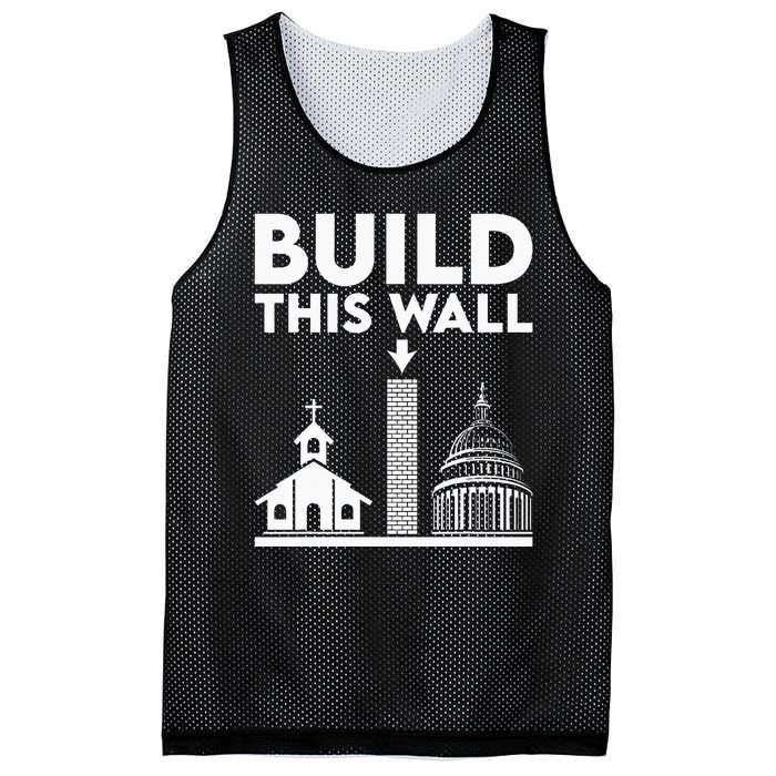 Build This Wall Separation Of Church And State Mesh Reversible Basketball Jersey Tank