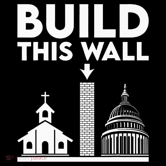 Build This Wall Separation Of Church And State Pom Pom 12in Knit Beanie