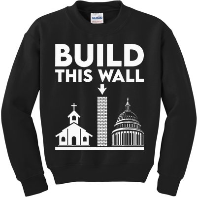 Build This Wall Separation Of Church And State Kids Sweatshirt