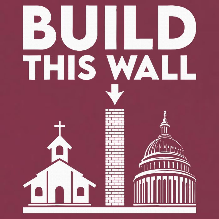 Build This Wall Separation Of Church And State 16oz Travel Tumbler