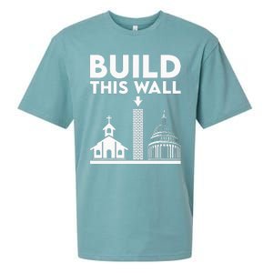 Build This Wall Separation Of Church And State Sueded Cloud Jersey T-Shirt