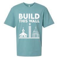 Build This Wall Separation Of Church And State Sueded Cloud Jersey T-Shirt