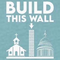 Build This Wall Separation Of Church And State Sueded Cloud Jersey T-Shirt
