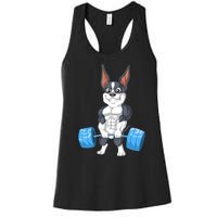 Boston Terrier Weightlifting Women's Racerback Tank