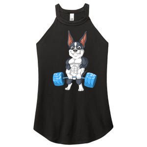 Boston Terrier Weightlifting Women's Perfect Tri Rocker Tank