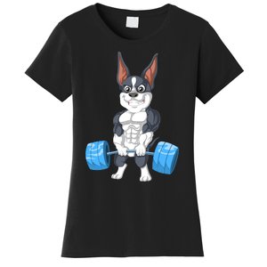 Boston Terrier Weightlifting Women's T-Shirt