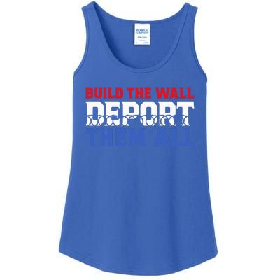 Build The Wall Deport Them All Ladies Essential Tank