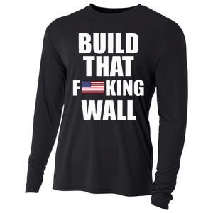 Build The Wall Donald Trump Rally Cooling Performance Long Sleeve Crew