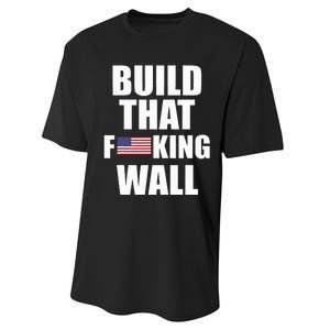 Build The Wall Donald Trump Rally Performance Sprint T-Shirt