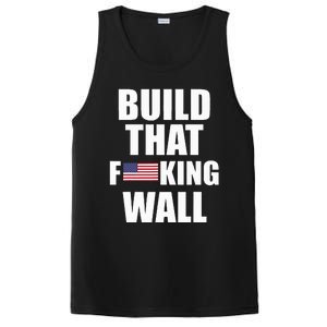 Build The Wall Donald Trump Rally PosiCharge Competitor Tank