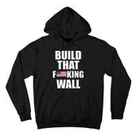 Build The Wall Donald Trump Rally Tall Hoodie