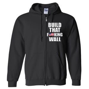 Build The Wall Donald Trump Rally Full Zip Hoodie