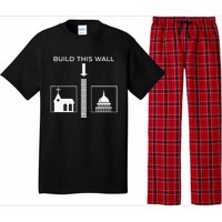 Build This Wall Ironic Separate Church And State Funny Pajama Set