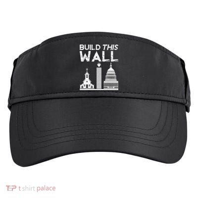 Build This Wall Separation Of Church And State USA Adult Drive Performance Visor