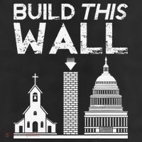 Build This Wall Separation Of Church And State USA Adult Drive Performance Visor