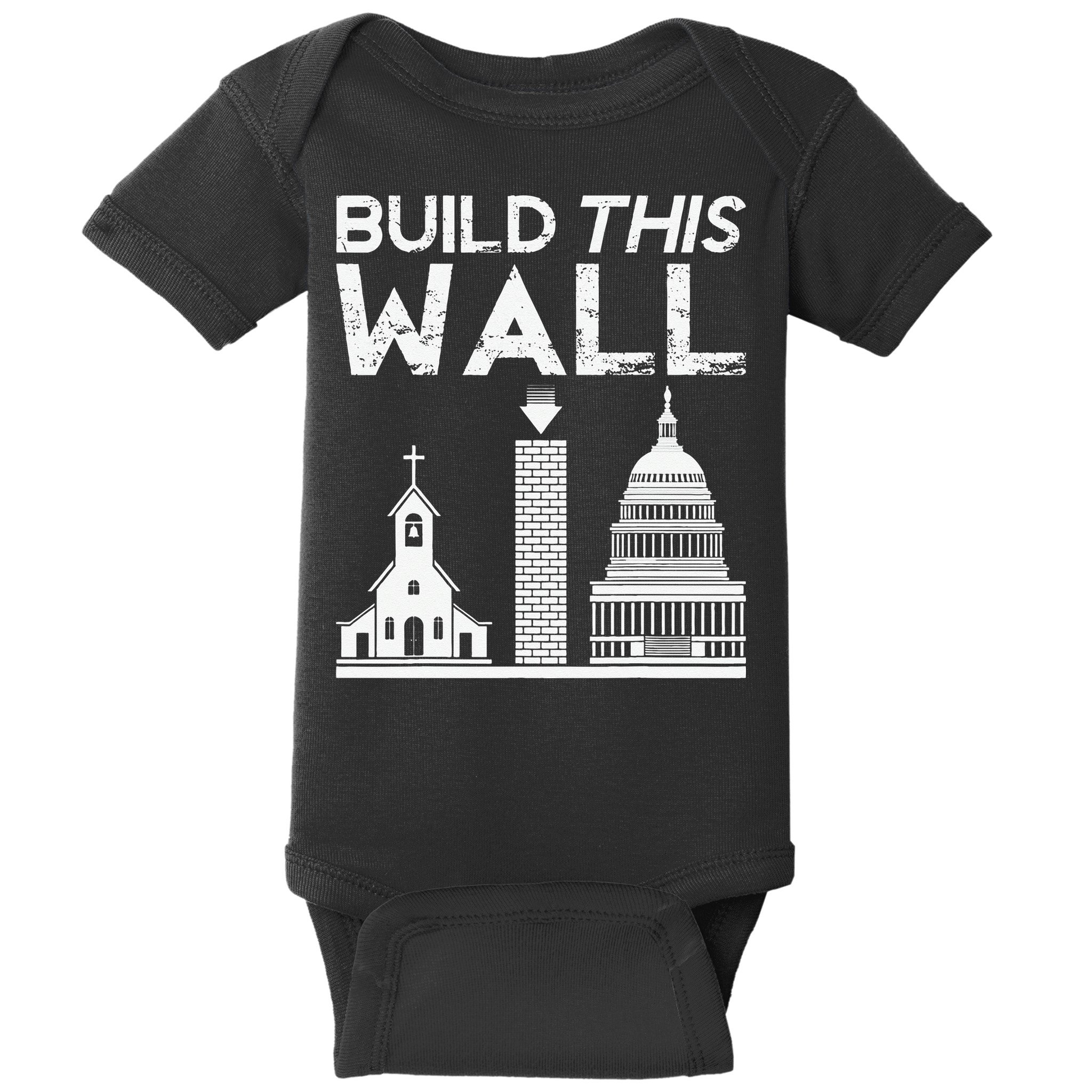 Build This Wall Separation Of Church And State USA Baby Bodysuit
