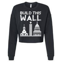 Build This Wall Separation Of Church And State USA Cropped Pullover Crew