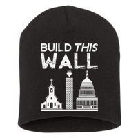 Build This Wall Separation Of Church And State USA Short Acrylic Beanie