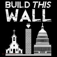 Build This Wall Separation Of Church And State USA Short Acrylic Beanie