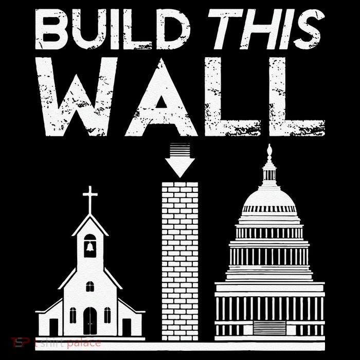 Build This Wall Separation Of Church And State USA Short Acrylic Beanie