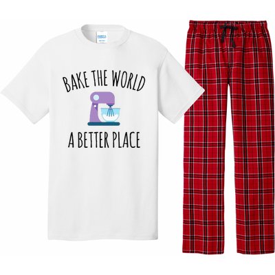 Bake The World Better Place Funny Baking Themed Gift Pajama Set