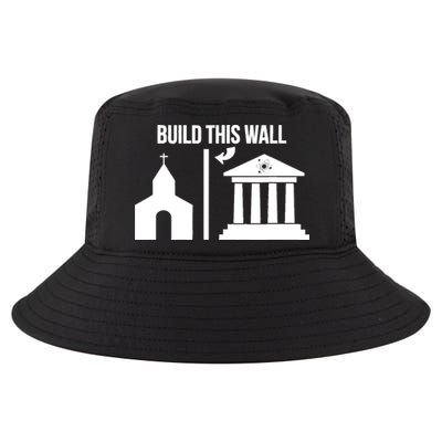 Build This Wall Giftseparate Church And State Science March Gift Cool Comfort Performance Bucket Hat