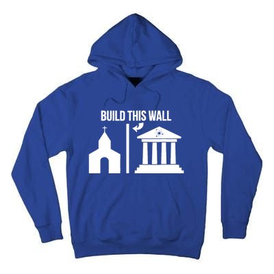 Build This Wall Giftseparate Church And State Science March Gift Tall Hoodie