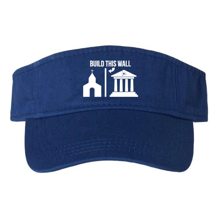 Build This Wall Giftseparate Church And State Science March Gift Valucap Bio-Washed Visor