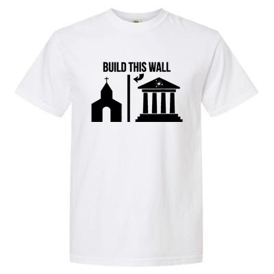 Build This Wall Giftseparate Church And State Science March Gift Garment-Dyed Heavyweight T-Shirt