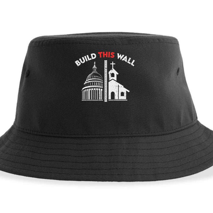 Build This Wall Separation Of Church And State Sustainable Bucket Hat
