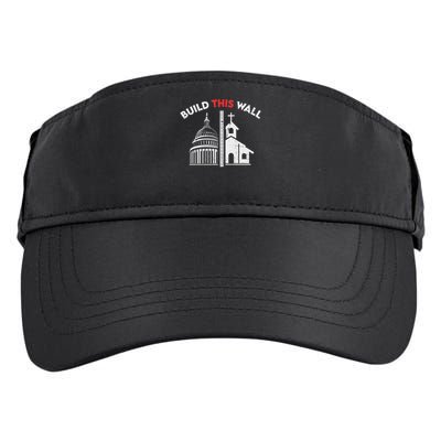 Build This Wall Separation Of Church And State Adult Drive Performance Visor
