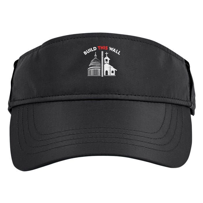 Build This Wall Separation Of Church And State Adult Drive Performance Visor