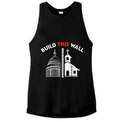 Build This Wall Separation Of Church And State Ladies PosiCharge Tri-Blend Wicking Tank