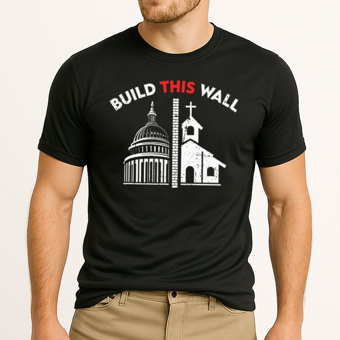 Build This Wall Separation Of Church And State Cooling Performance Crew T-Shirt