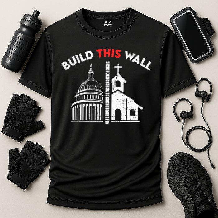 Build This Wall Separation Of Church And State Cooling Performance Crew T-Shirt