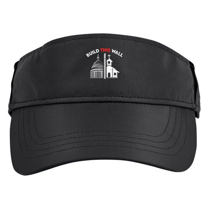 Build This Wall Separation Of Church And State Adult Drive Performance Visor