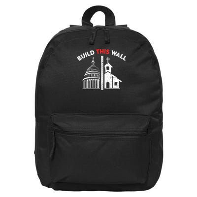 Build This Wall Separation Of Church And State 16 in Basic Backpack