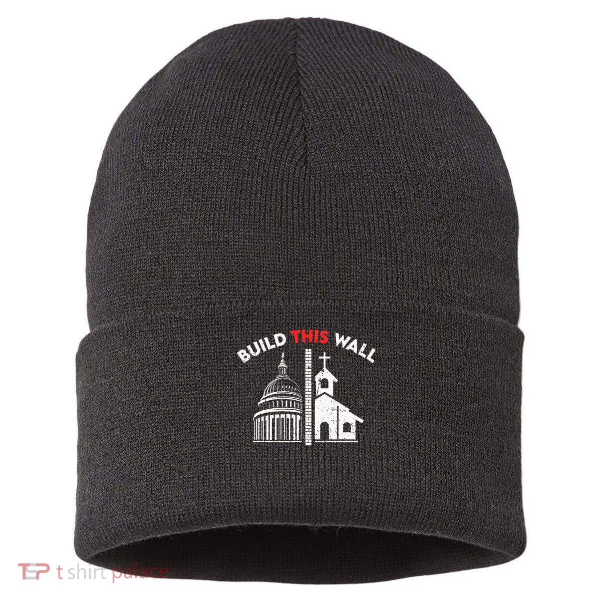 Build This Wall Separation Of Church And State Sustainable Knit Beanie