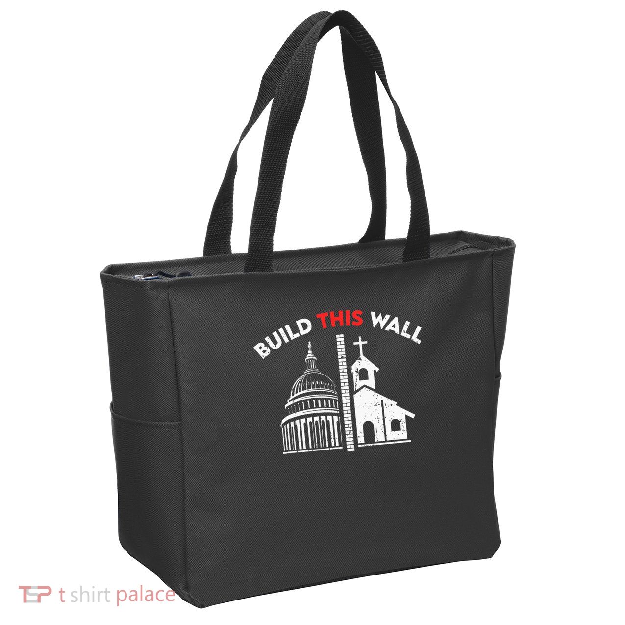 Build This Wall Separation Of Church And State Zip Tote Bag