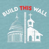 Build This Wall Separation Of Church And State Sueded Cloud Jersey T-Shirt