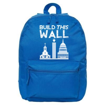Build This Wall Separation Of Church And State Usa Gift 16 in Basic Backpack