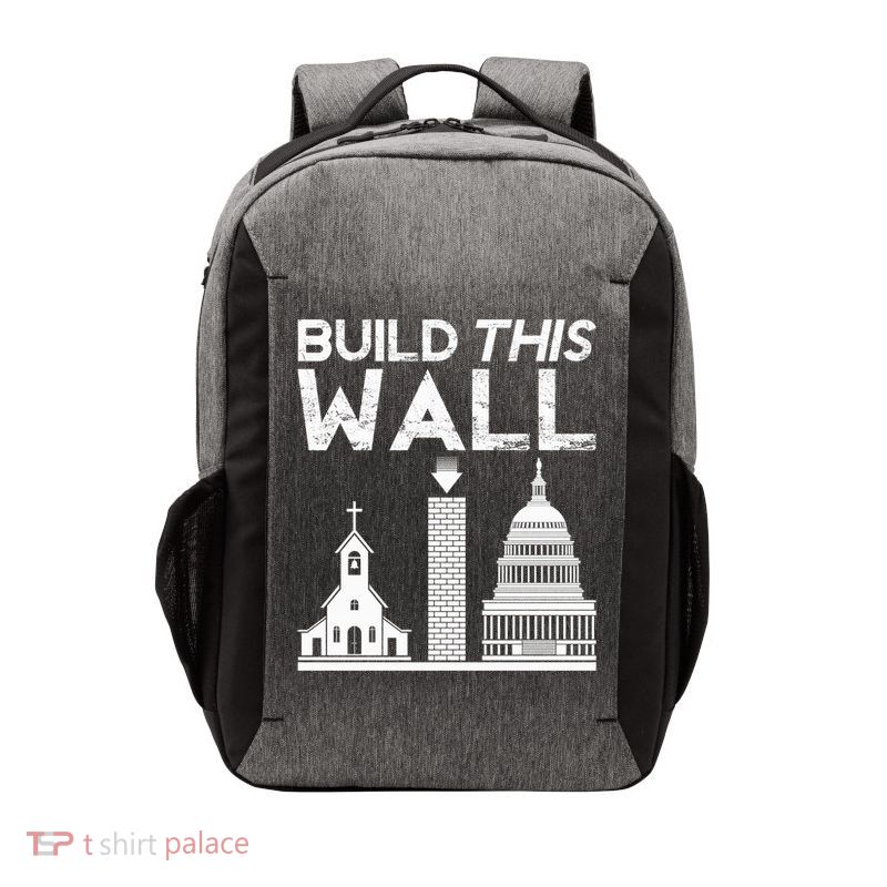 Build This Wall Separation Of Church And State Usa Gift Vector Backpack