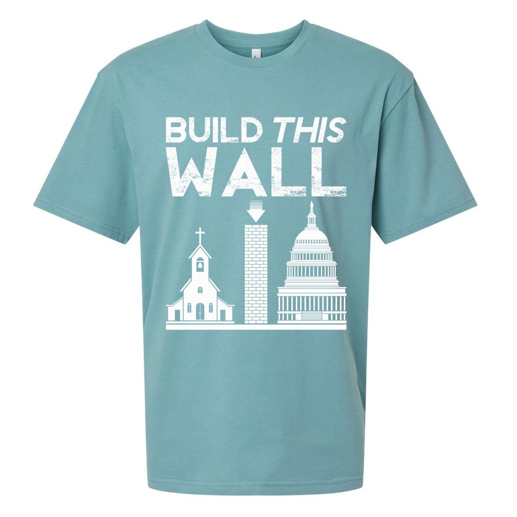 Build This Wall Separation Of Church And State Usa Gift Sueded Cloud Jersey T-Shirt