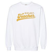 Biology Teacher Women Vintage Graphic Biology Teacher Garment-Dyed Sweatshirt